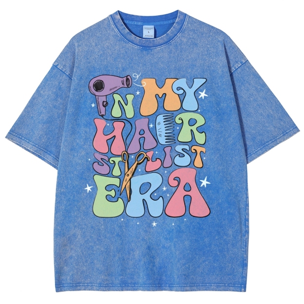 In My Hair Era Unisex Fit Washed T-Shirt Customscool 2407001726