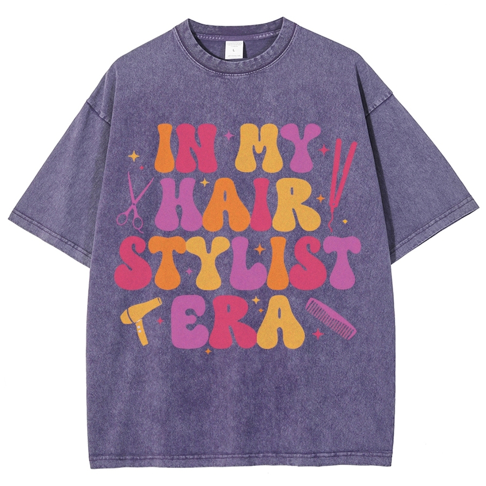 Hairstyle Unisex Fit Washed T-Shirt Customscool