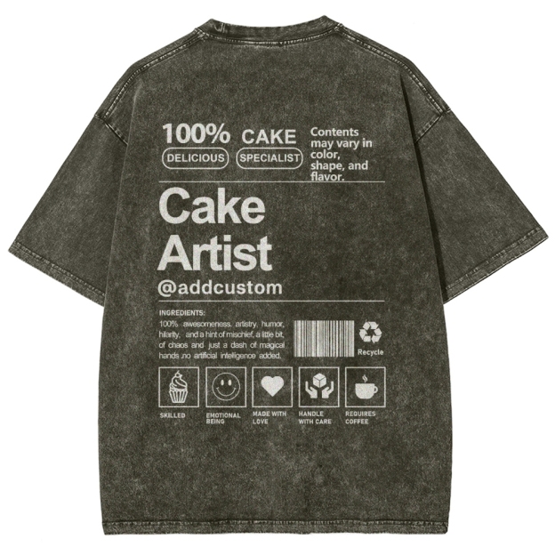 Cake Artist Vintage Snowflake Washed T-Shirt