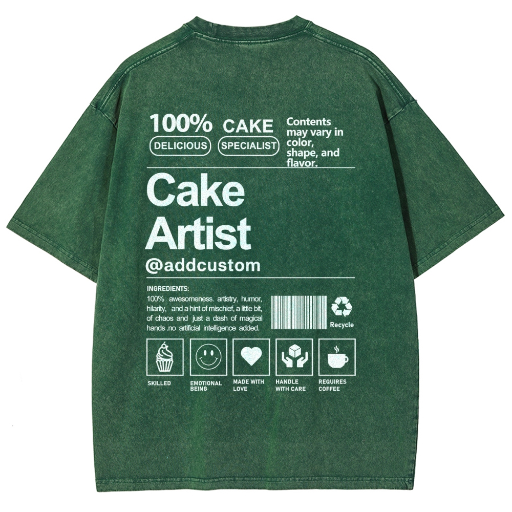 Cake Artist Vintage Snowflake Washed T-Shirt