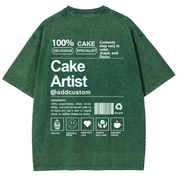 Cake Artist Vintage Snowflake Washed T-Shirt