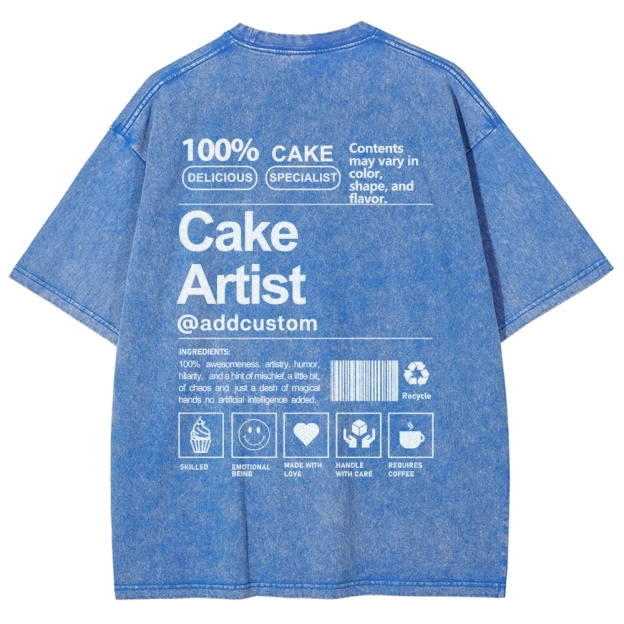 Cake Artist Vintage Snowflake Washed T-Shirt