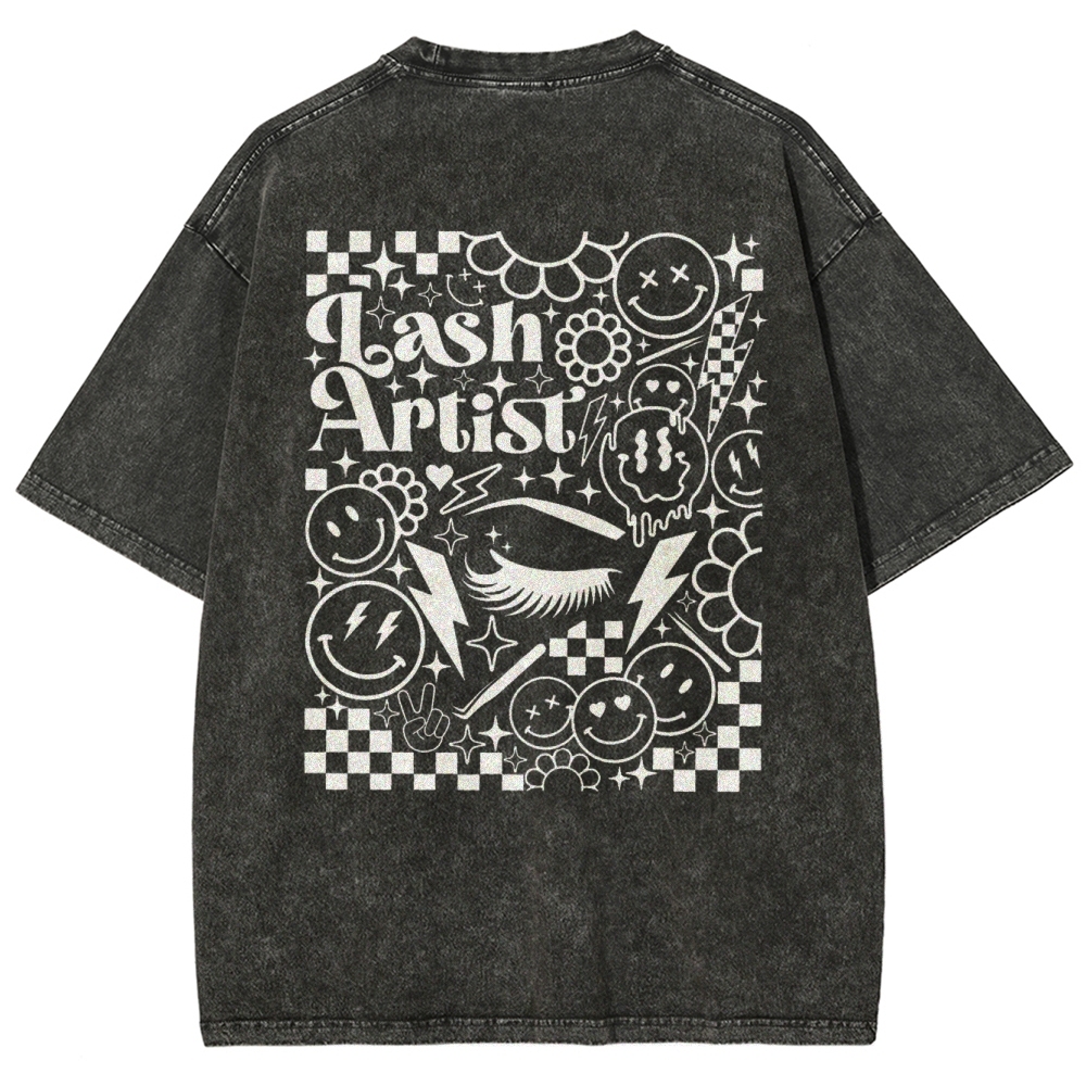 Lash Artist Vintage Snowflake Washed T-Shirt