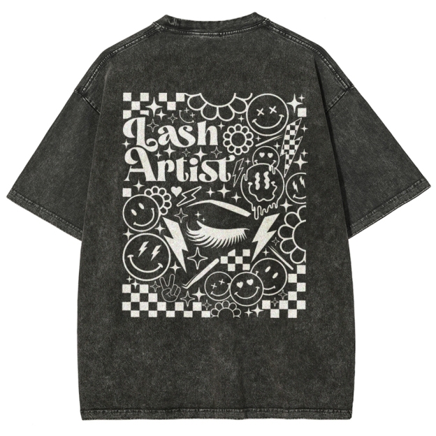 Lash Artist Vintage Snowflake Washed T-Shirt
