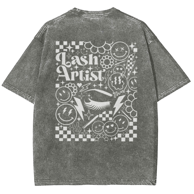 Lash Artist Vintage Snowflake Washed T-Shirt