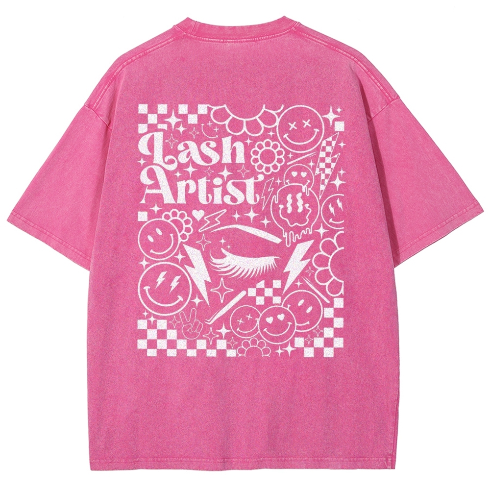 Lash Artist Vintage Snowflake Washed T-Shirt