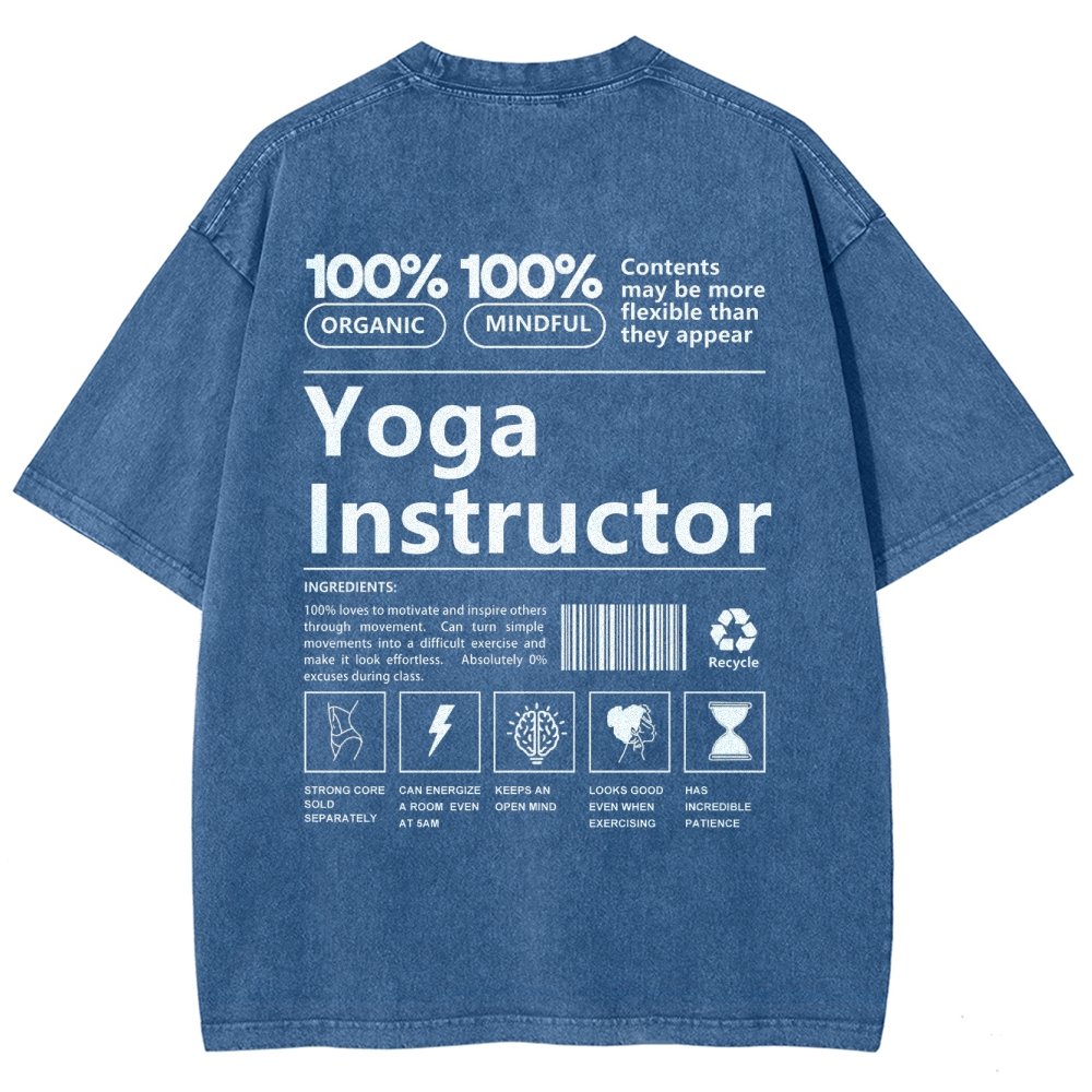 Yoga Instructor Vintage Snowflake Washed T-Shirt
