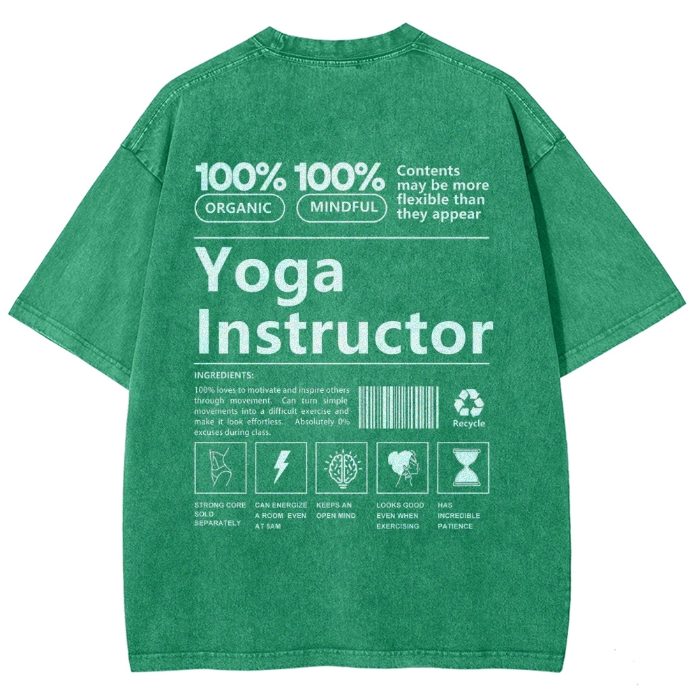 Yoga Instructor Vintage Snowflake Washed T-Shirt