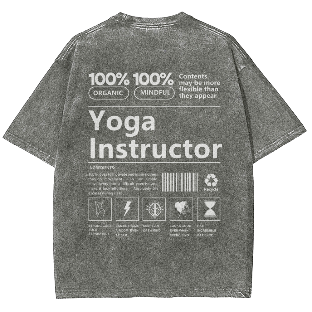 Yoga Instructor Vintage Snowflake Washed T-Shirt