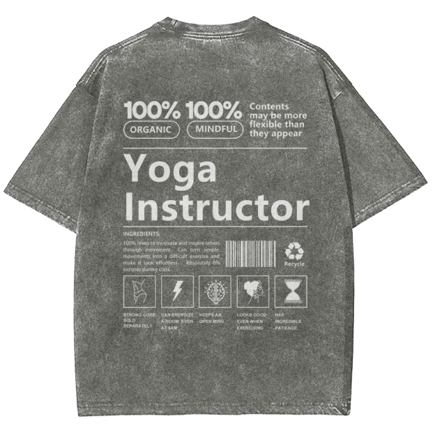 Yoga Instructor Vintage Snowflake Washed T-Shirt
