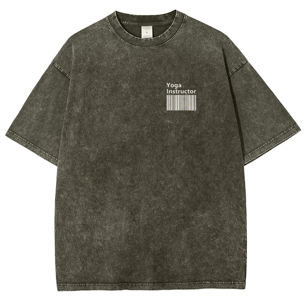 Yoga Instructor Vintage Snowflake Washed T-Shirt
