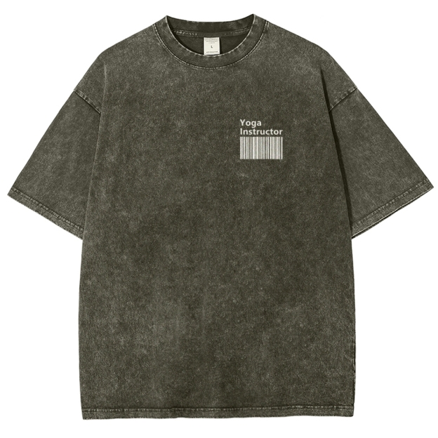 Yoga Instructor Vintage Snowflake Washed T-Shirt