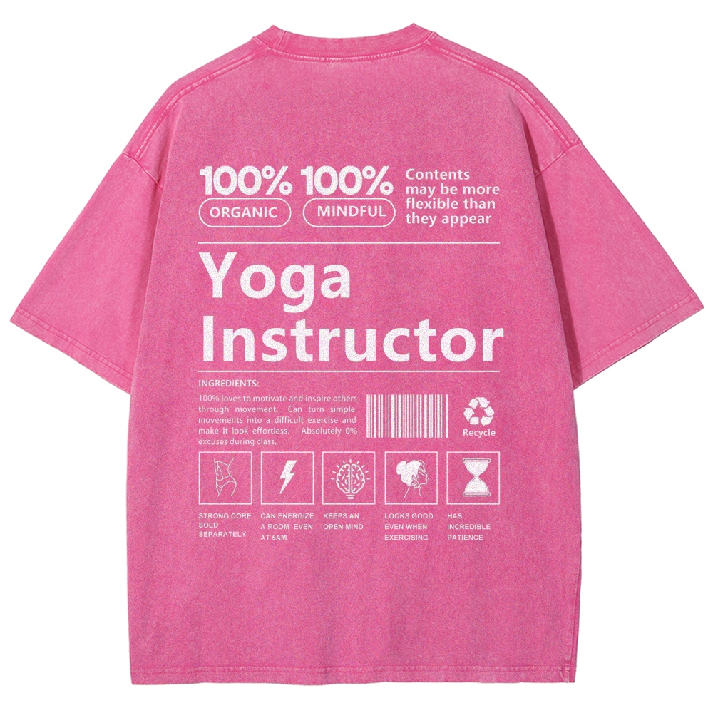 Yoga Instructor Vintage Snowflake Washed T-Shirt