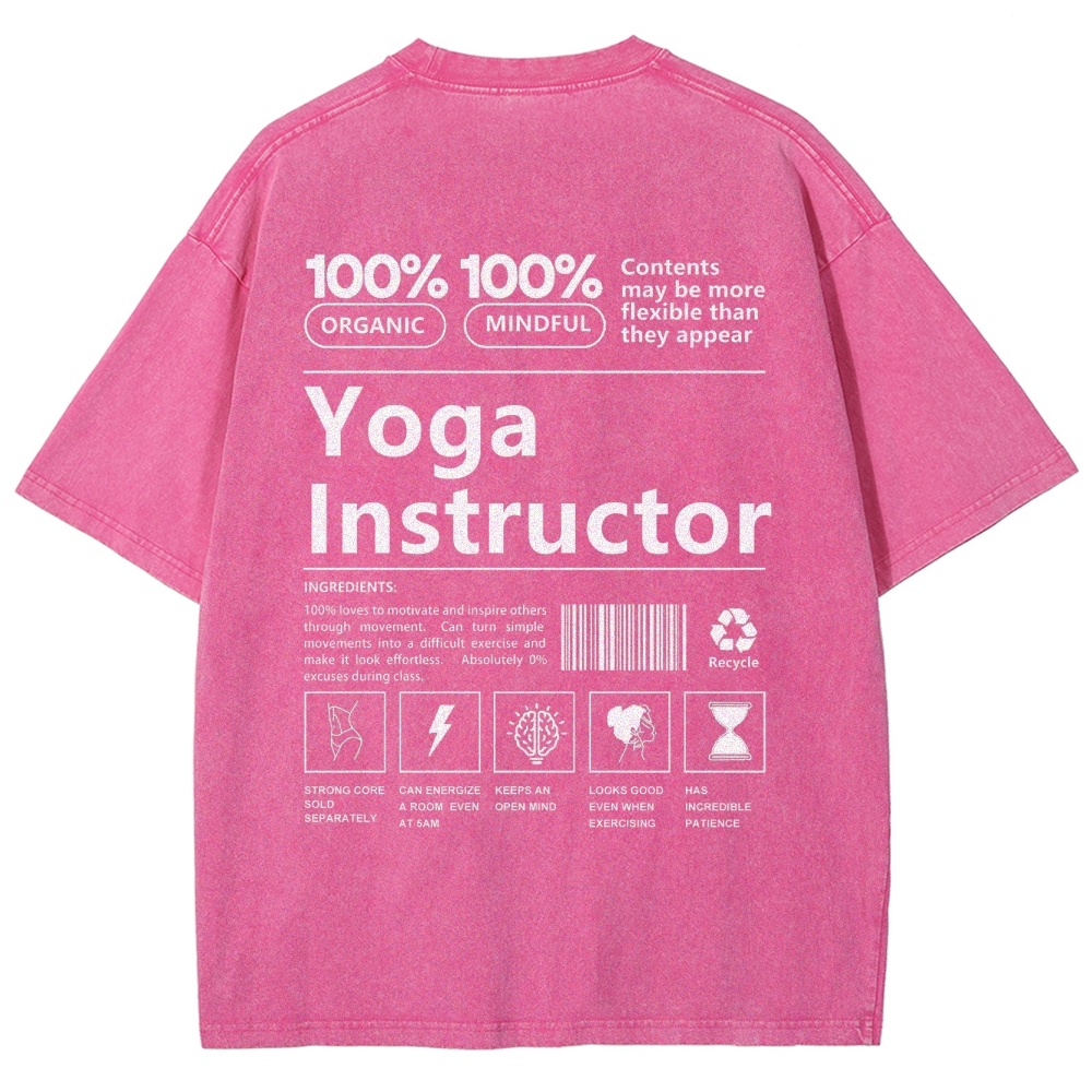 Yoga Instructor Vintage Snowflake Washed T-Shirt