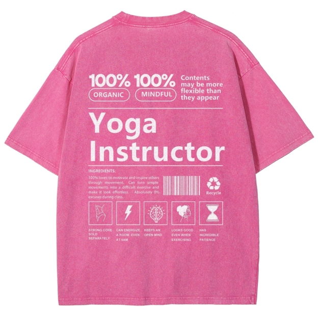 Yoga Instructor Vintage Snowflake Washed T-Shirt