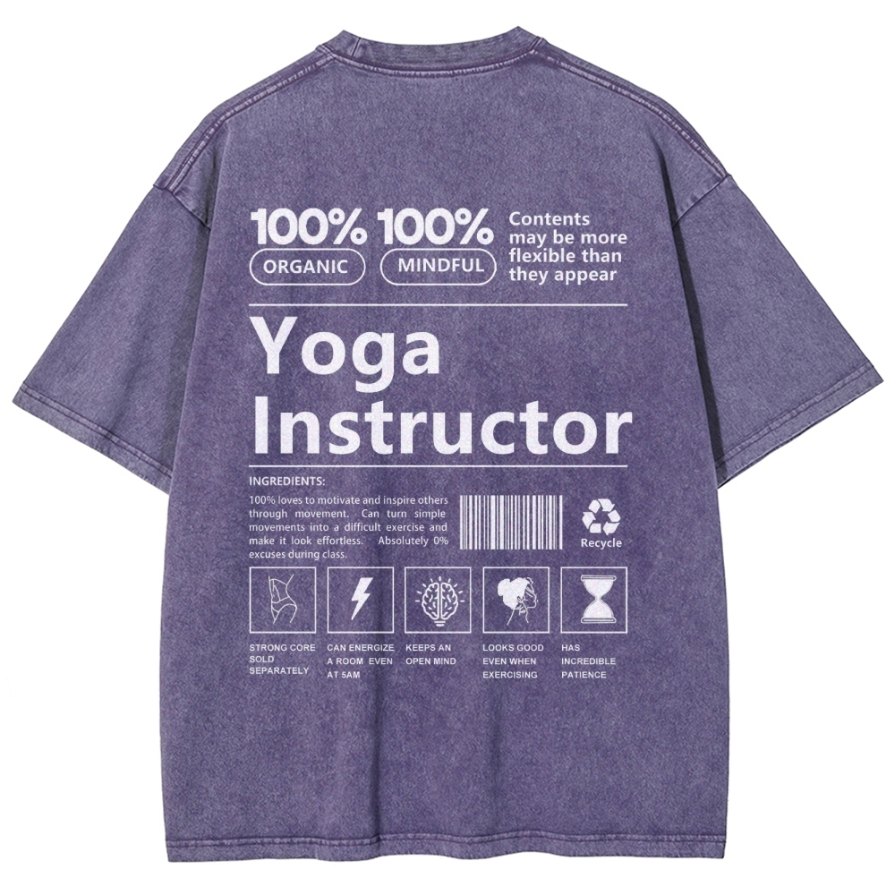 Yoga Instructor Vintage Snowflake Washed T-Shirt
