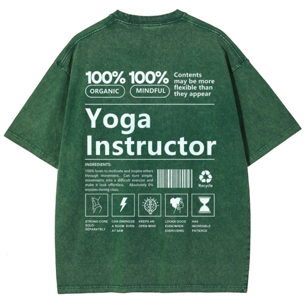 Yoga Instructor Vintage Snowflake Washed T-Shirt