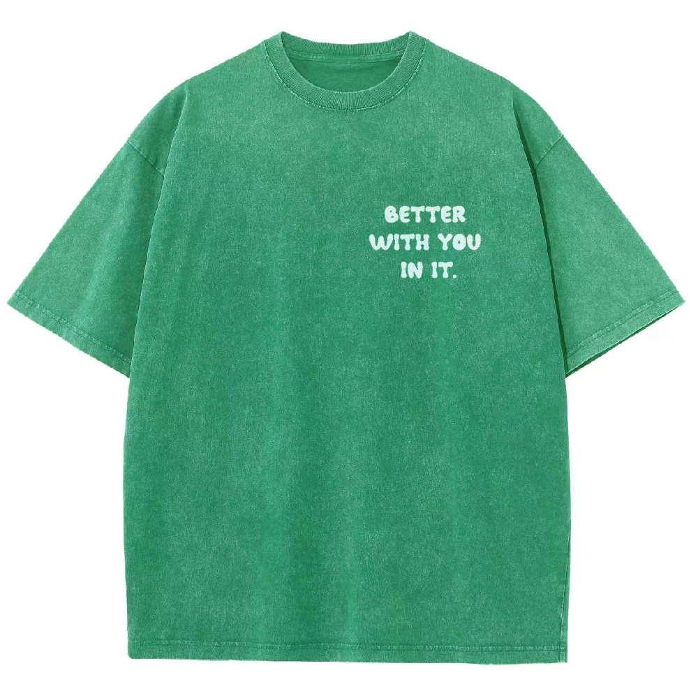 The World Is A Better Place With You In It Vintage Snowflake Washed T-Shirt