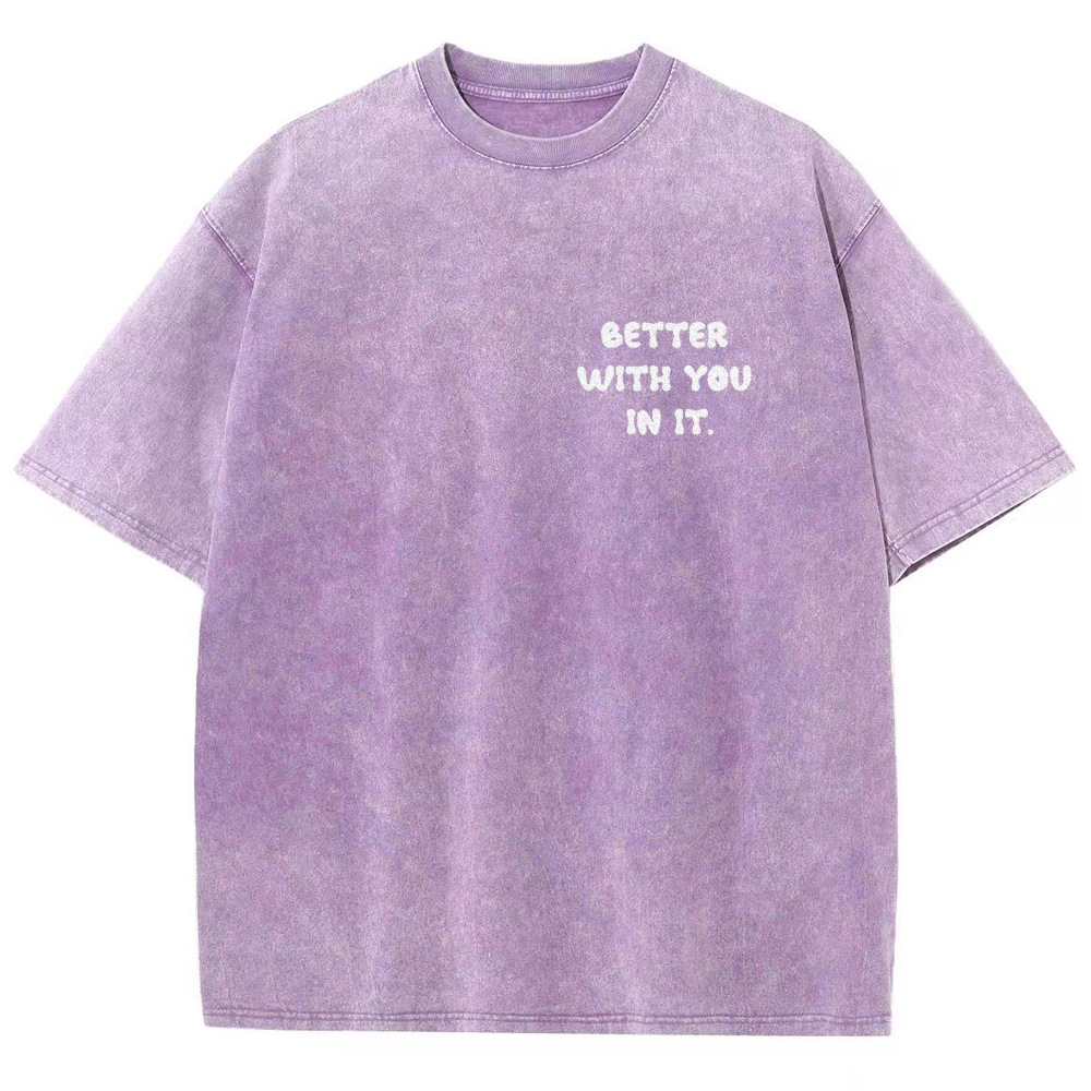 The World Is A Better Place With You In It Vintage Snowflake Washed T-Shirt