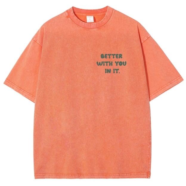 The World Is A Better Place With You In It Vintage Snowflake Washed T-Shirt