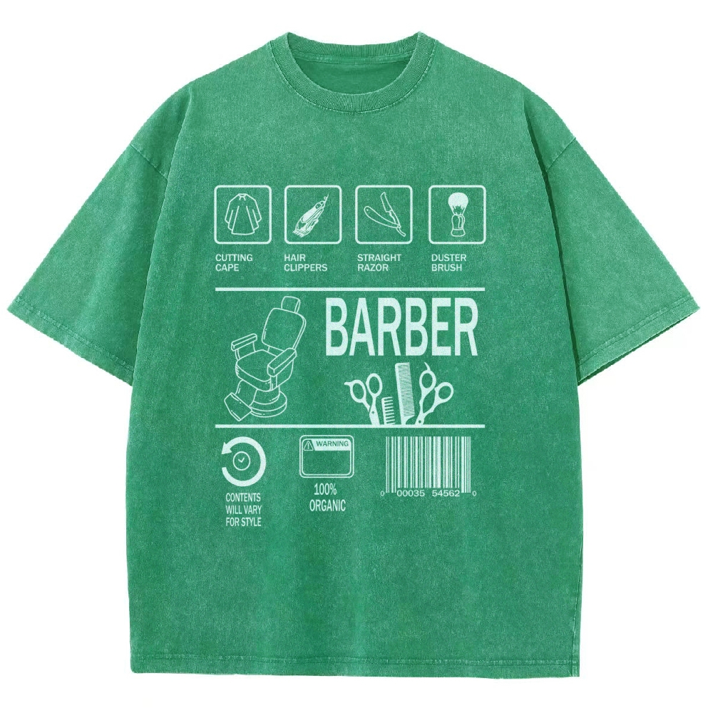 Barber Unisex Fit Washed T-Shirt Customscool