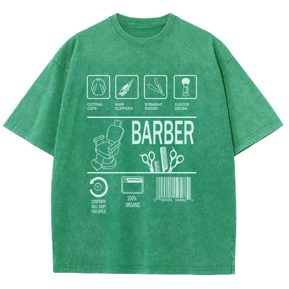 Barber Unisex Fit Washed T-Shirt Customscool