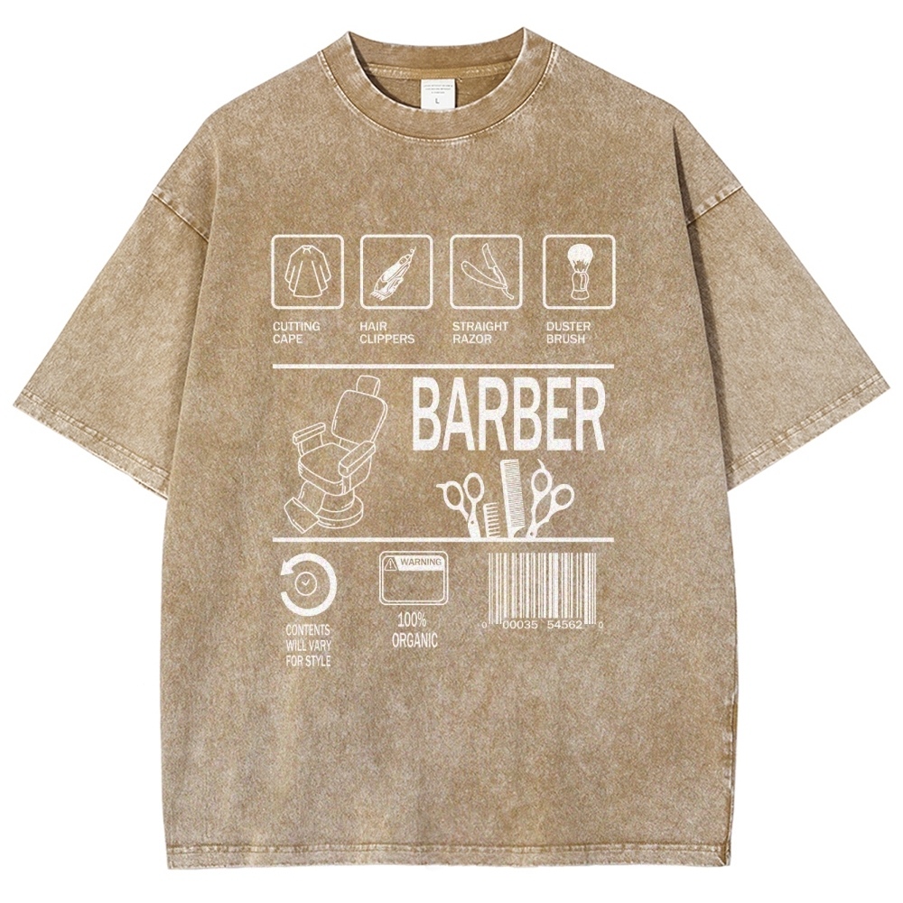 Barber Unisex Fit Washed T-Shirt Customscool