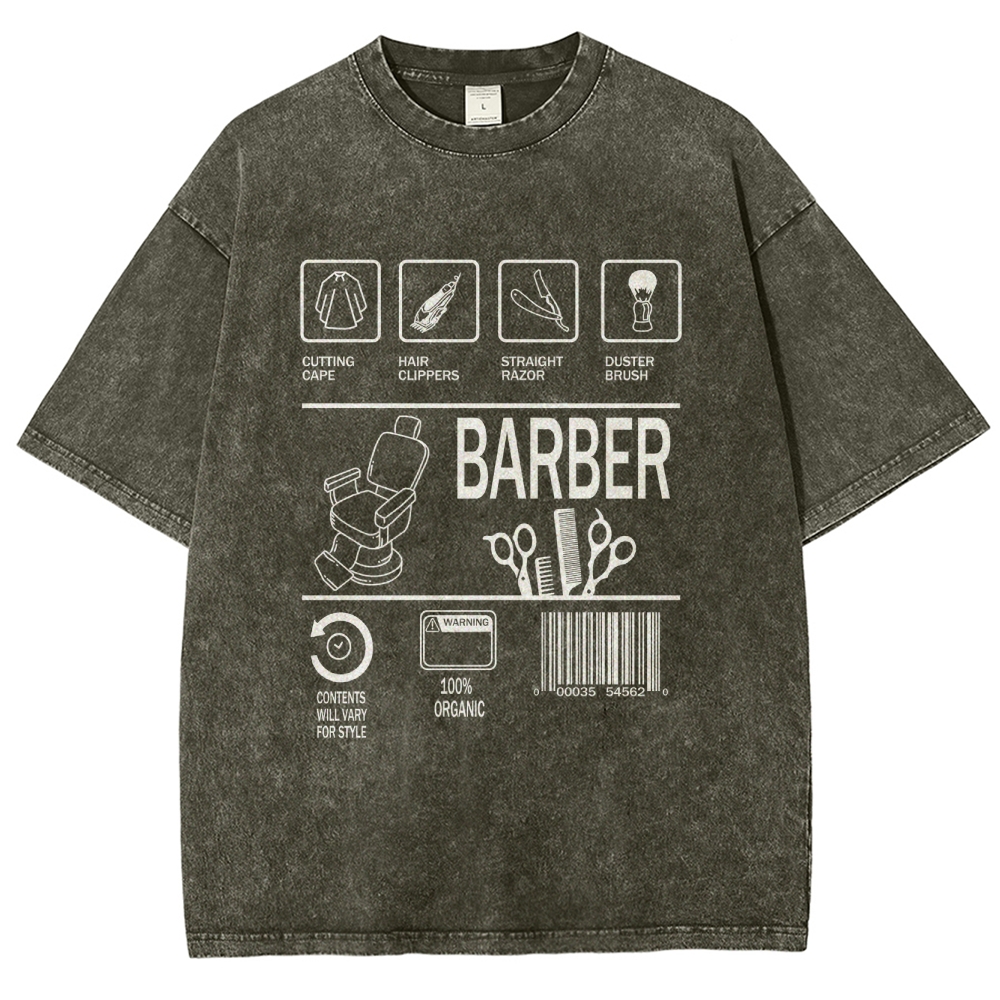 Barber Unisex Fit Washed T-Shirt Customscool