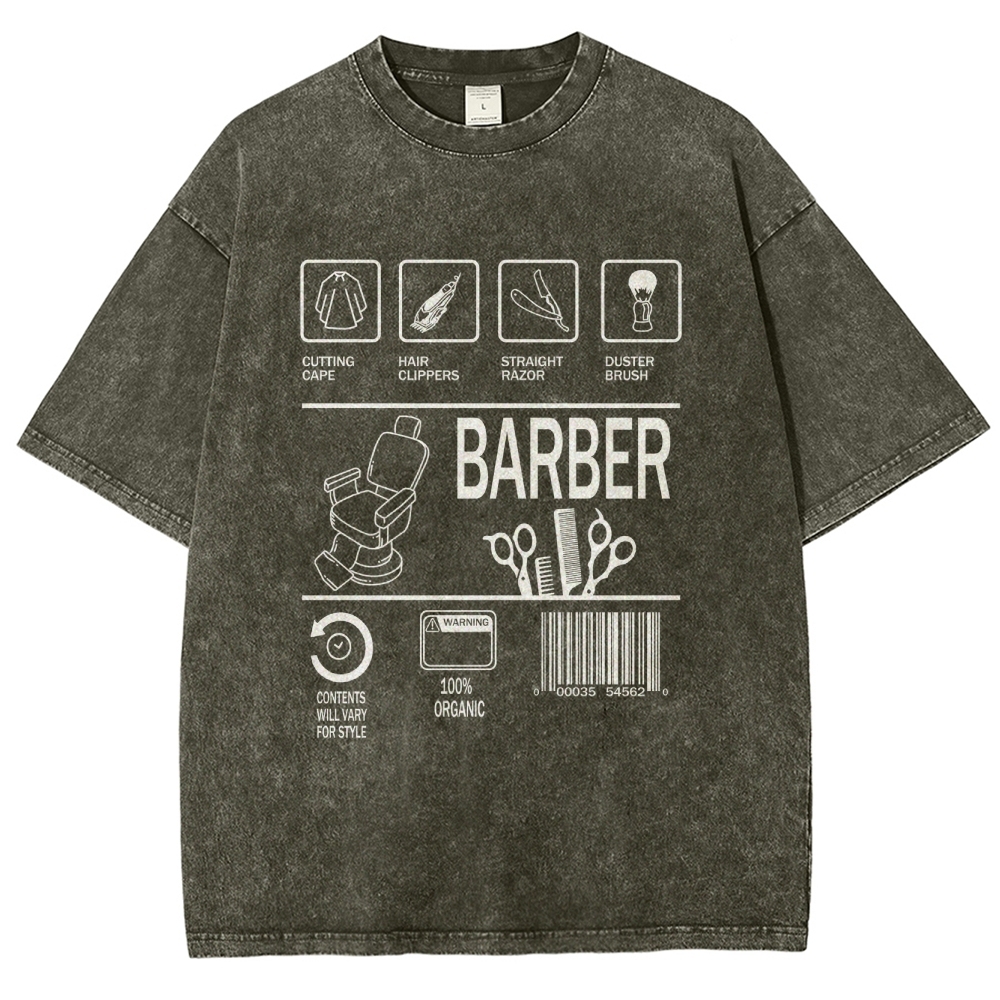 Barber Unisex Fit Washed T-Shirt Customscool