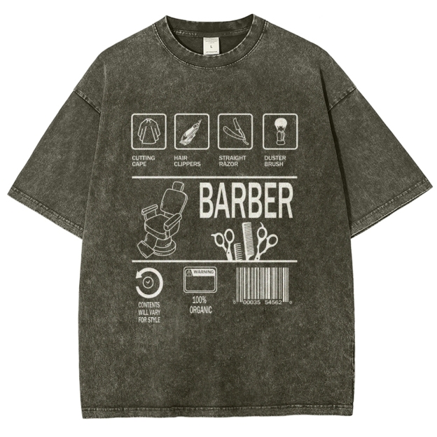 Barber Unisex Fit Washed T-Shirt Customscool