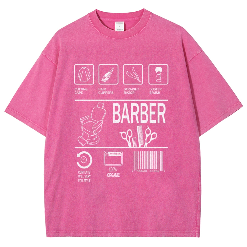 Barber Unisex Fit Washed T-Shirt Customscool