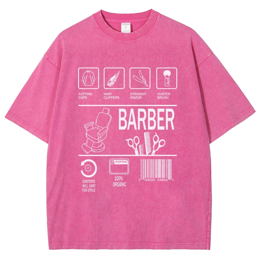 Barber Unisex Fit Washed T-Shirt Customscool