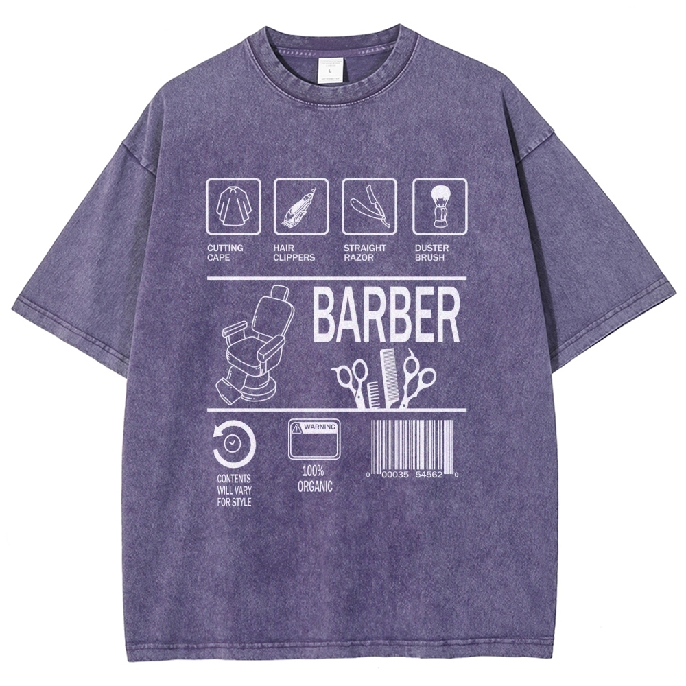 Barber Unisex Fit Washed T-Shirt Customscool