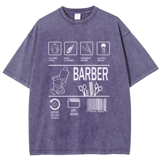 Barber Unisex Fit Washed T-Shirt Customscool