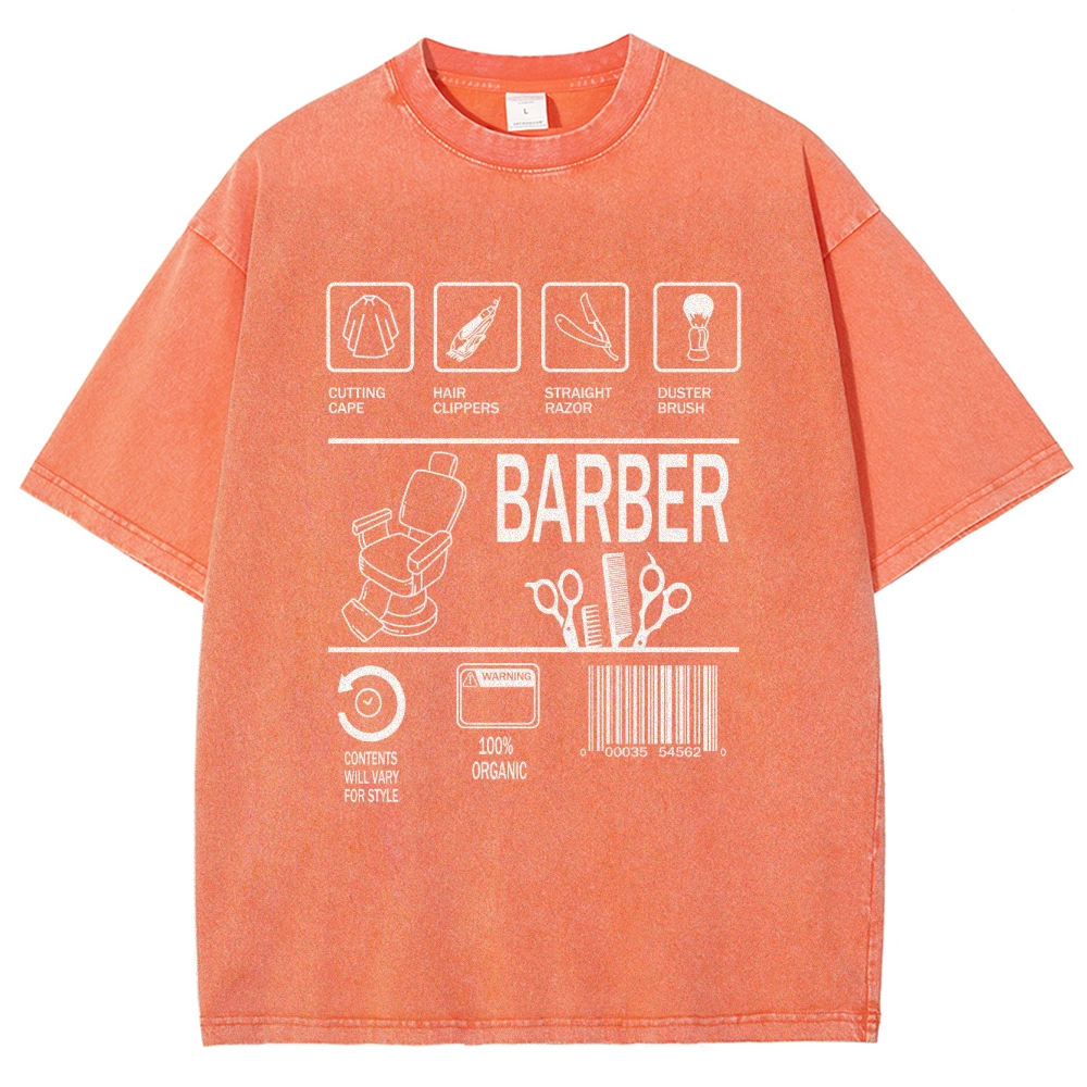 Barber Unisex Fit Washed T-Shirt Customscool