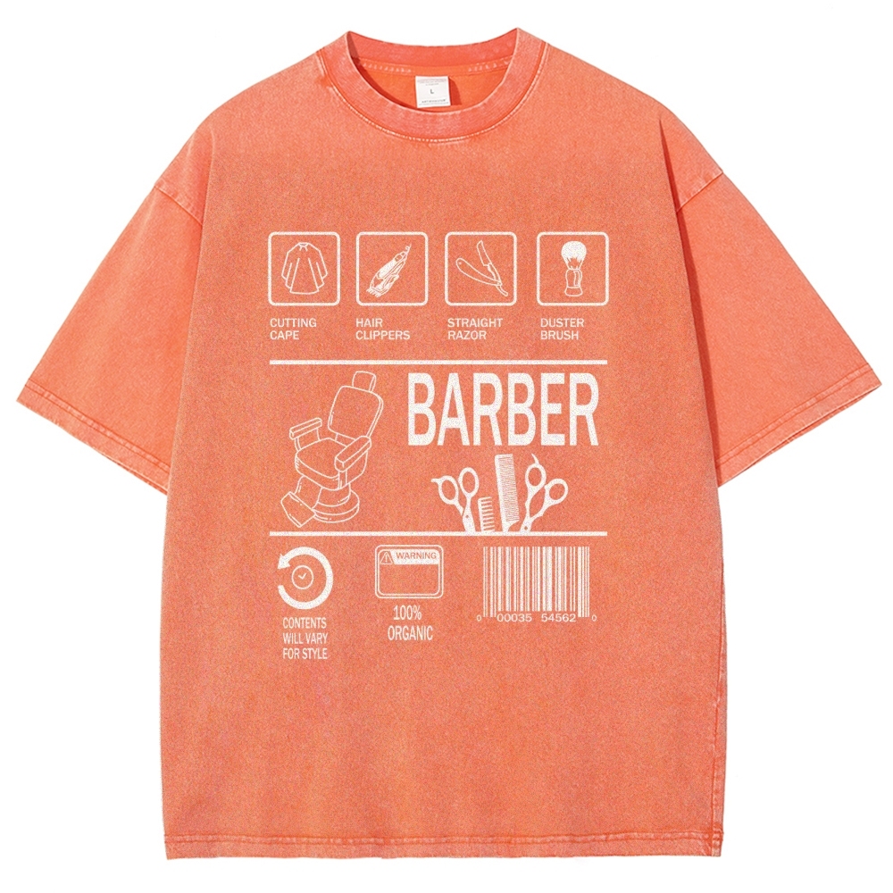 Barber Unisex Fit Washed T-Shirt Customscool