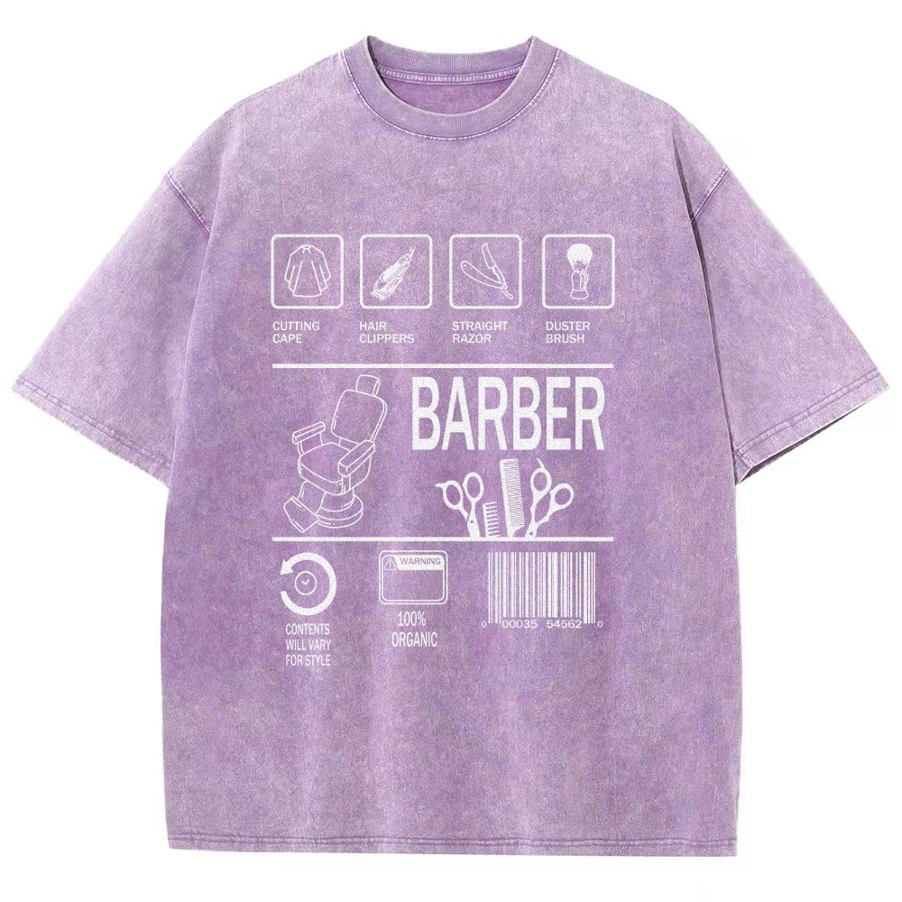 Barber Unisex Fit Washed T-Shirt Customscool