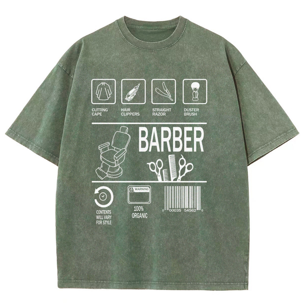 Barber Unisex Fit Washed T-Shirt Customscool