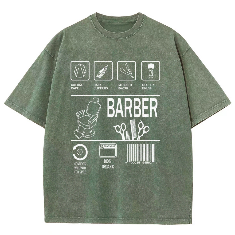 Barber Unisex Fit Washed T-Shirt Customscool