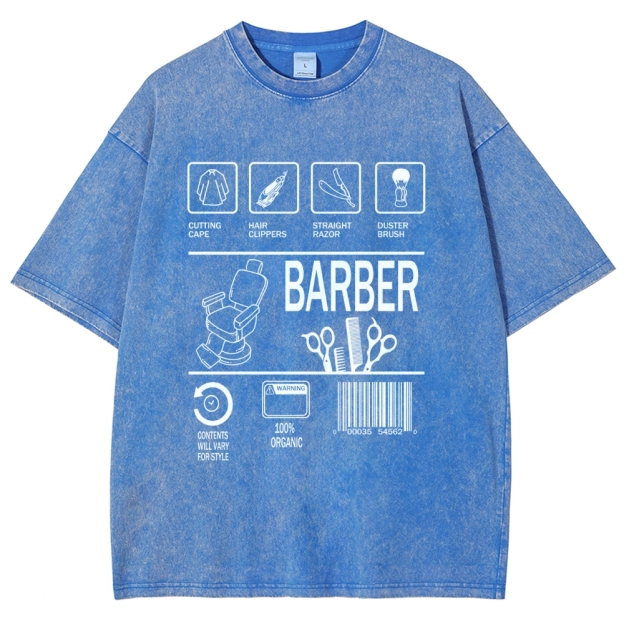 Barber Unisex Fit Washed T-Shirt Customscool