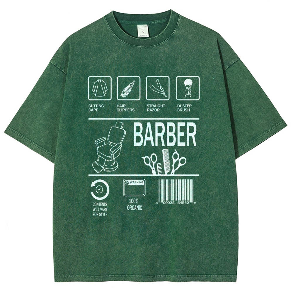 Barber Unisex Fit Washed T-Shirt Customscool