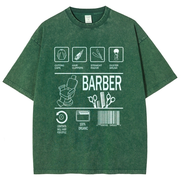 Barber Unisex Fit Washed T-Shirt Customscool