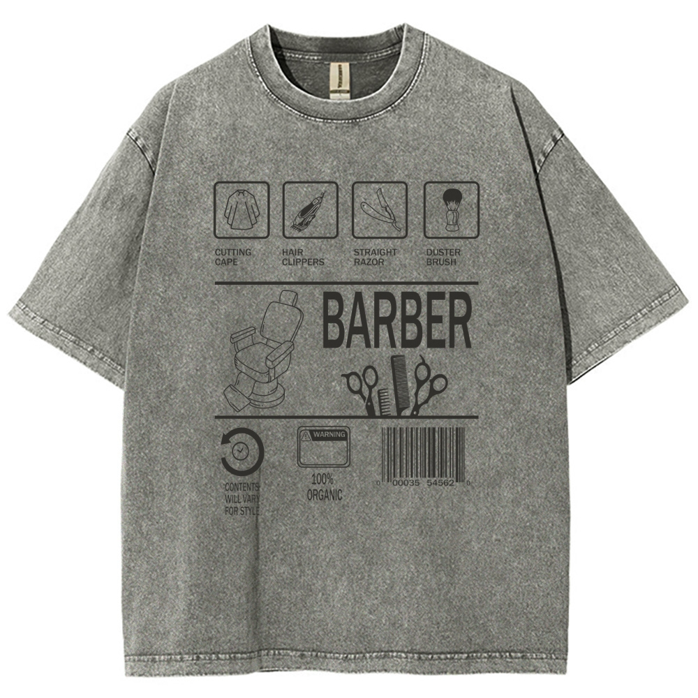 Barber Unisex Fit Washed T-Shirt Customscool