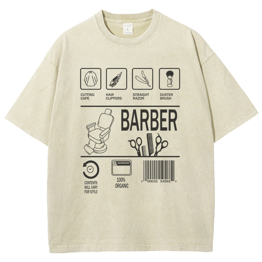 Barber Unisex Fit Washed T-Shirt Customscool