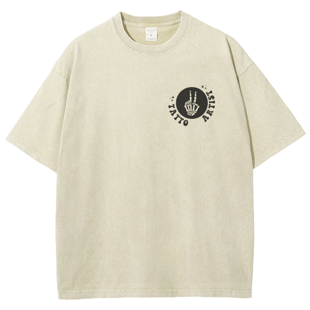 Tatto Artist Unisex Fit Washed T-Shirt Customscool