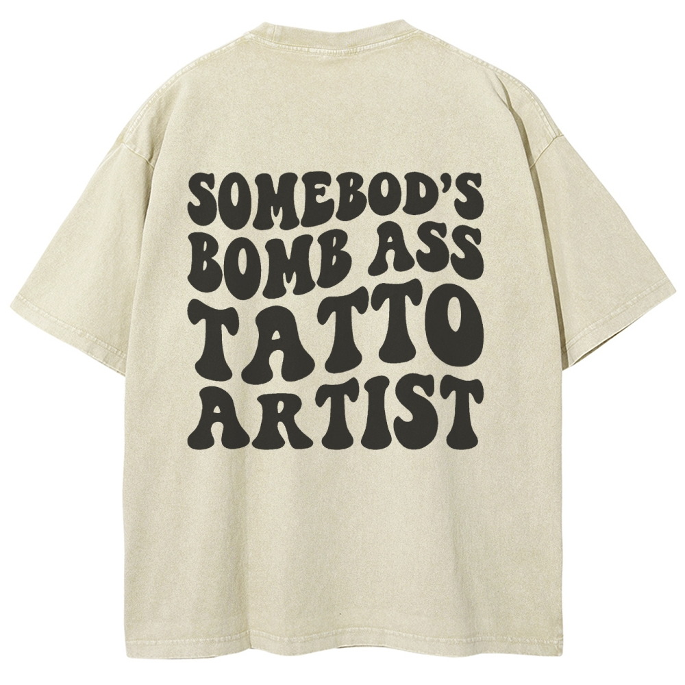 Tatto Artist Unisex Fit Washed T-Shirt Customscool