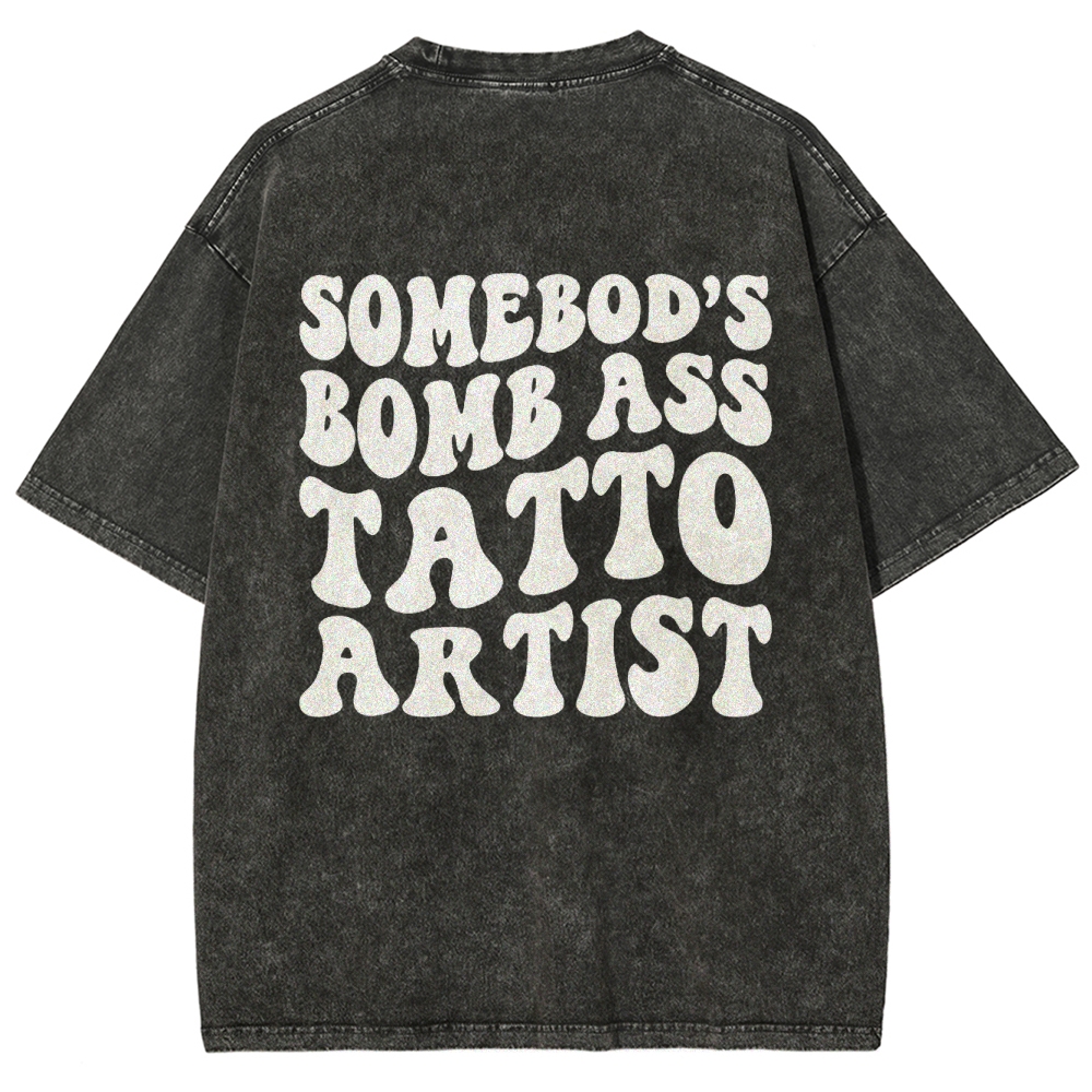 Tatto Artist Unisex Fit Washed T-Shirt Customscool