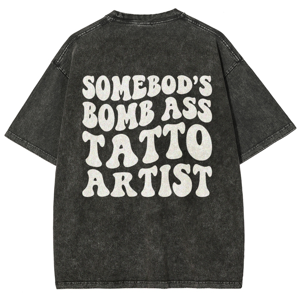 Tatto Artist Unisex Fit Washed T-Shirt Customscool