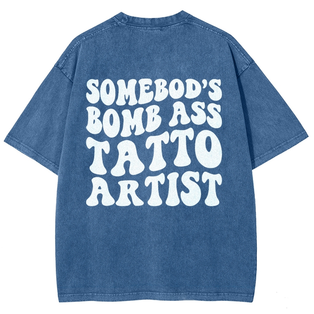 Tatto Artist Unisex Fit Washed T-Shirt Customscool