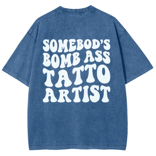 Tatto Artist Unisex Fit Washed T-Shirt Customscool